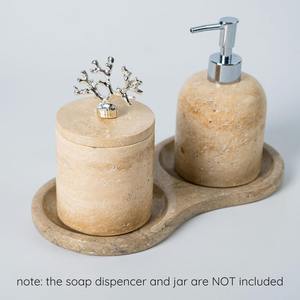 Élégant plateau de salle de bain en marbre blanc naturel parfum soin de la peau savon maquillage stockage décoratif vanité organisateur pour usage domestique - Product Image 4