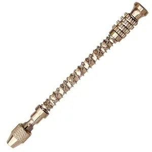 Nickel Metal Pin Tong Vise Mini Hand Drill with Spring Body for Jewelry and Watch Making Tool