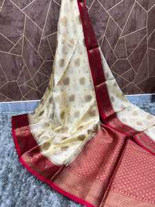 ผ้าส่าหรีผ้าไหมหลากสีสำหรับขายต่อจากนักออกแบบเสื้อผ้า - Product Image 5