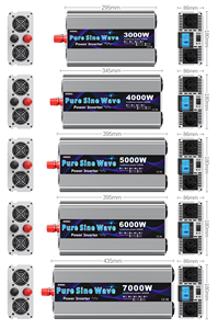 Inversor de Corriente HOULI de 5000W con Onda Sinusoidal Pura, de 12V/24V CC a 110V/120V CA, para Autocaravanas, Camiones y Sistemas Solares Fuera de la Red - Product Image 6