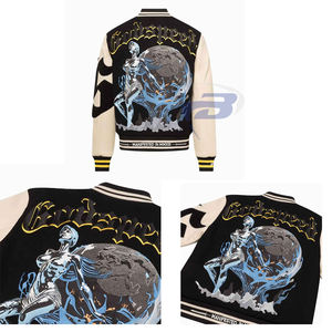 Vestes pour hommes, veste de baseball de luxe Anime Varsity, veste d'hiver personnalisable en laine, streetwear, logo sur le devant, veste de baseball Anime Varsity - Product Image 3