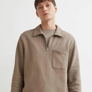 Diseño OEM logotipo personalizado cremallera sudaderas con capucha en blanco media cremallera sudadera cuarto cremallera sudadera a granel media cremallera pulóver mujeres tamaño personalizado - Product Image 1