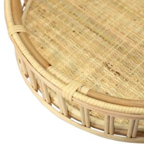 Mesa auxiliar de cama de madera y ratán decorativa recién llegada para decoración del hogar en lujo y diseño único - Product Image 6