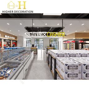 कस्टम टिकाऊ सुपरमार्केट डिस्प्ले अलमारियों के साथ कई अलमारियों के साथ रैक धातु फ्रेम - Product Image 4