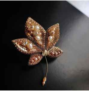 Beaded brooches Handmade designer brooch. High quality accessories. <b>Unique</b> design brooch. <b>Baby</b> shower best <b>gift</b>. - Product Image 2