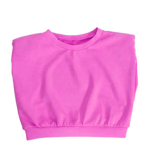 Ensemble short et crop top pour femme, nouvelle arrivée, vente chaude, respirant, 100% coton et molleton, ensemble short et crop top pour femme - Product Image 2