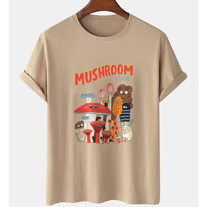 T-shirts décontractés pour hommes en coton 220g/m2 impression bouffante 3D personnalisée séchage rapide léger col rond vente en gros lettre de vêtements pour hommes pakistanais - Product Image 4