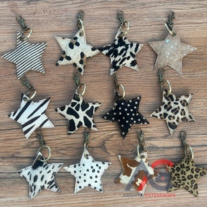 Nouveau Style Unique porte-clés en cuir de vachette porte-clés en cuir de vachette porte-clés élégant vente chaude porte-clés en fourrure véritable - Product Image 1