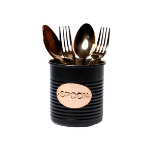 Hot Sale Metal Black round Spoon Utensil Holder for <b>Kitchen</b> Countertop <b>Table</b> Top Price Rests Holder - Product Image 6