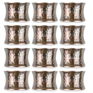 ห่วงรัดผ้าเช็ดปากทำจากทองแดงโบราณที่ใส่ผ้าเช็ดปากทรงกลมสำหรับงานแต่งงานบ้านอุปกรณ์ตกแต่งโต๊ะอาหารค่ำ - Product Image 3