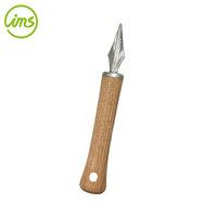 Couteau à graver et à découper les fruits en acier inoxydable de qualité alimentaire, manche en bois, ambidextre, finition polie, durable