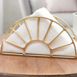 Porte-serviettes en fil plaqué or personnalisé Distributeur de mouchoirs de table à base d'équilibre de haute vente Matériau solide pour usage domestique - Product Image 4