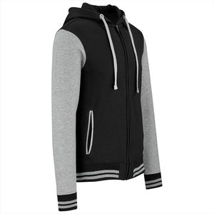 Sweat à capuche d'hiver pour homme sur mesure avec manches longues, logo personnalisé brodé, motif uni teint - Product Image 4