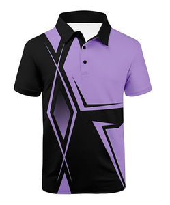 Camiseta Polo de Tenis para Hombre, Ropa de Golf Transpirable con Cuello en V, 100% Poliéster, Personalizable con Impresión por Transferencia de Calor, Camisetas Polo de Alto Rendimiento - Product Image 5