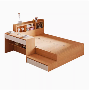 El juego de muebles de dormitorio para niños incluye una mesa de estudio de almacenamiento con cajón de cama otomana individual - Product Image 1