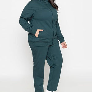 Trajes Deportivos de Maternidad Casuales Ecológicos con Logotipo Personalizado de Alta Calidad para Mujer 2026, Tallas Grandes, Diseño Sólido, Invierno - Product Image 3