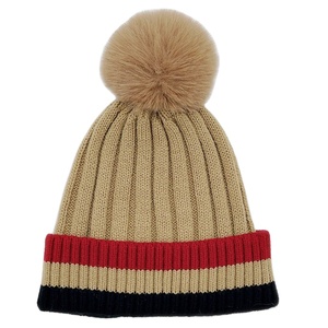 CUSTOMIZE Fashion Winter Unisex Wool/Cotton Knitted Pom Pom Beanie Hats with Digital Printing Custom Logo Wholesale High Quality - Product Image 5