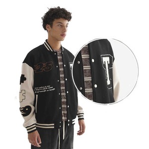 Veste de baseball personnalisée OEM pour hommes support vintage Letterman Varsity chaîne chenille broderie manches de rue principale - Product Image 3