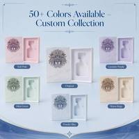 Coffret Cadeau Parfum Mandala Lion Personnalisé, Design Marbre Lavé, Emballage Rigide Deux Pièces avec Insert Découpé pour Bouteille, Idéal pour Parfums de Niche