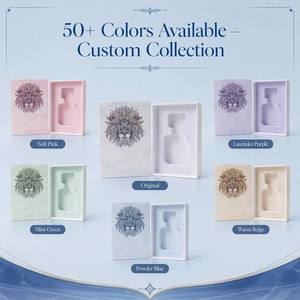 Coffret Cadeau <span class=keywords><strong>Parfum</strong></span> Mandala Lion Personnalisé, Design Marbre Lavé, Emballage Rigide Deux Pièces avec Insert Découpé pour Bouteille, Idéal pour Parfums de Niche - Product Image 5