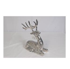 Statue d'animal en laiton moulé en métal doré poli artisanal | Grossiste fabricant de rennes en Inde - Product Image 1