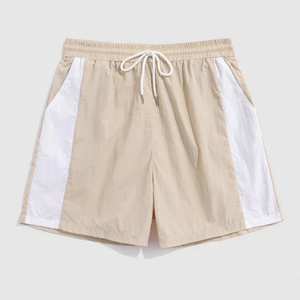 Vente en gros de short coupe-vent unisexe pour hommes, ensemble short coupe-vent zippé de couleur fendue en polyester 100%, vêtements de jogging - Product Image 4