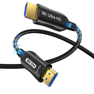 Câble optique actif <span class=keywords><strong>HDMI</strong></span> 2.1/2.0 de qualité supérieure, ultra haute définition 8K, fibre d'aramide, ultra haute vitesse, mâle vers mâle, certifié Plenum - Product Image 1