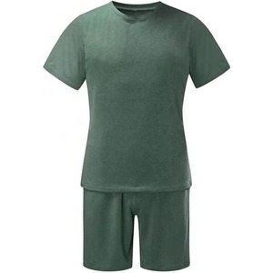 Tenue décontractée de rue d'été pour hommes ensemble de deux pièces en gros avec short imprimé et t-shirts séchage rapide et respirant - Product Image 1