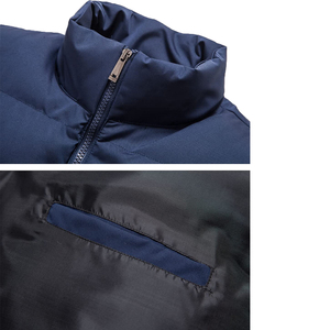 Chaleco acolchado Reversible ligero e informal para hombre, transpirable, resistente al agua, con cremallera completa, cuello levantado, bolsillos laterales para uso exterior - Product Image 5