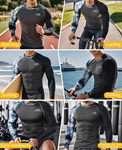 Camiseta deportiva de manga larga de compresión BJJ No Gi MMA con logotipo personalizado, ropa de gimnasio de secado rápido, unisex - Product Image 6