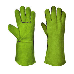 Gants de soudage en cuir de vachette fendu, résistants à l'abrasion, de protection personnelle, pour la construction, la lutte contre les incendies, les barbecues - Product Image 6
