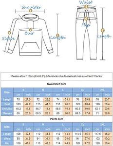 Sweat à capuche et survêtement athlétique d'hiver unisexe de haute qualité, ensemble de survêtements de jogging 2 pièces personnalisé, grande taille - Product Image 6