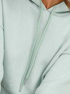 Sweat-shirt à capuche uni poids lourd avec logo personnalisé Sweats à capuche surdimensionnés à épaules tombantes pour femmes - Product Image 5