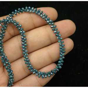 Cuentas de Diamantes Naturales Azules Auténticas al 100%, Más Vendidas, de 2.5-4 mm, Facetadas - Product Image 4