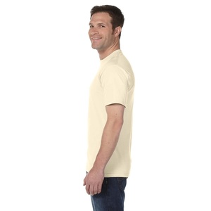 T-shirt à manches courtes 100% coton pour homme, vêtement de haute qualité et pas cher, de couleur unie, coupe ajustée, col rond, imprimé, personnalisé, du Bangladesh - Product Image 3