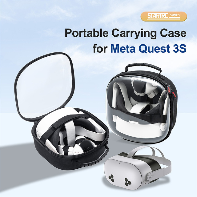 STARTRC GAMES Storage Box & Bag Meta Quest 3/2/3S VR - Portable Protective Case Headset & Accessories