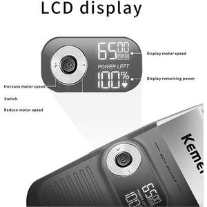 Afeitadora Eléctrica Recargable Inalámbrica para Hombre, Recortadora Rotativa Facial, Resistente al Agua IPX7, Idioma de Funcionamiento Alemán, Incluye Estuche - Product Image 2