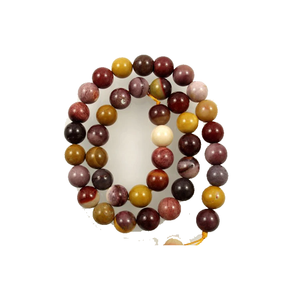 Collier en cristal naturel, perles de jaspe mookaite lisses, pierre rouge polie, bijoux, brin lâche, grossiste en pierres précieuses pour la guérison - Product Image 6