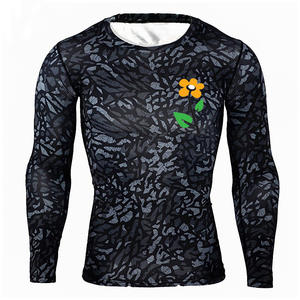 Rashguard de Manga Larga Personalizado para MMA y BJJ, Ropa Deportiva de Spandex/Nailon para Adultos, Impresión de Logotipo en Serigrafía, Protección UV para Natación - Product Image 5