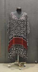 Albornoz Midi Floral de poliéster 100% para mujer, vestido inspirado en Kimono Salwar Kameez, ropa India pakistaní para primavera y verano - Product Image 5