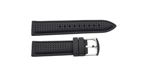 Bracelet de montre sport en silicone noir souple unisexe JD752 BS 20 mm, réglable, étanche et respirant, pièces de montre, bracelet de montre - Product Image 4