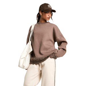 Sudaderas Casuales con Logotipo Bordado Personalizado al por Mayor, con Mangas Caídas, Cómodas y Hechas con Tela de Algodón y Felpa - Product Image 3