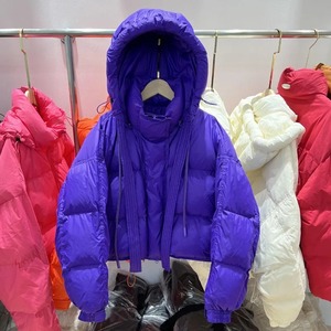 High Quality Zipper Puffer Jacket Stylish Design Hooded Winter Jacket Custom Casual Windproof Puffer <b>Women</b> Jacket - Product Image 6