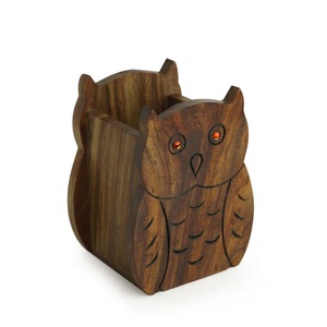 Fabricant fiable de porte-stylos en bois respectueux de l'environnement, idéal pour les bureaux et les salles d'étude, avec des dimensions de 8,2 x 13 cm - Product Image 2