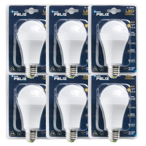 Bombilla LED Redonda Don Feliz Residential Crystal, 6/8/9/10/11/12/13/14W, Luz Cálida 3000K, E27, Sensor de Luz, CRI 80, PVC, 100lm/W - Product Image 1