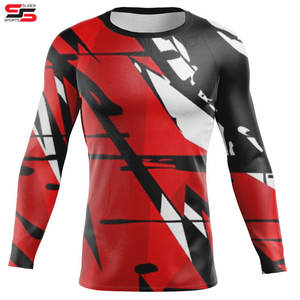 Rash Guard-Chemises à manches longues en polyester spandex à séchage rapide pour hommes - Product Image 1