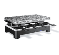 Grill électrique 2-en-1 1500W Raclette et Barbecue Coréen, Plaque de cuisson portable antiadhésive sans PFAS pour fêtes en intérieur