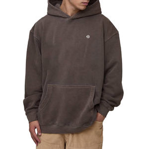Sudadera con Capucha de Felpa de Algodón Lavado, Unisex, Corte Holgado, Logotipo Minimalista, Ropa Urbana, para Proveedor Mayorista OEM - Product Image 3