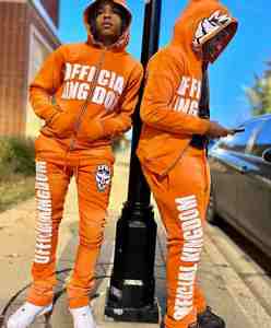 Fabricants de vêtements personnalisé éponge lavage à l'acide graphique strass vieilli sweat à capuche et pantalon de survêtement ensemble survêtement survêtement hommes - Product Image 1