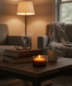 Handmade <b>Soy</b> <b>Wax</b> Cylindrical Jar with Vintage Apothecary Design Eco-Friendly Christmas Lighting Warm Golden Glow - Product Image 3